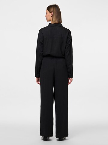 PIECES Wide leg Pants 'PCTifany' in Black