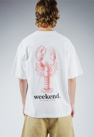 T-Shirt 'Lobster Weekend' Pockies en blanc : devant