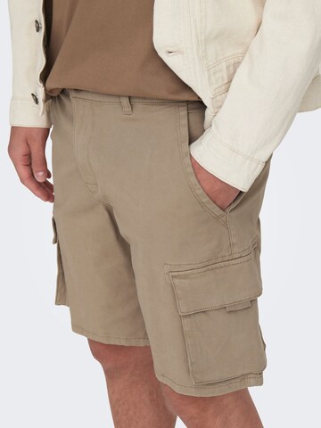 Only & Sons - regular Pantalón cargo en beige