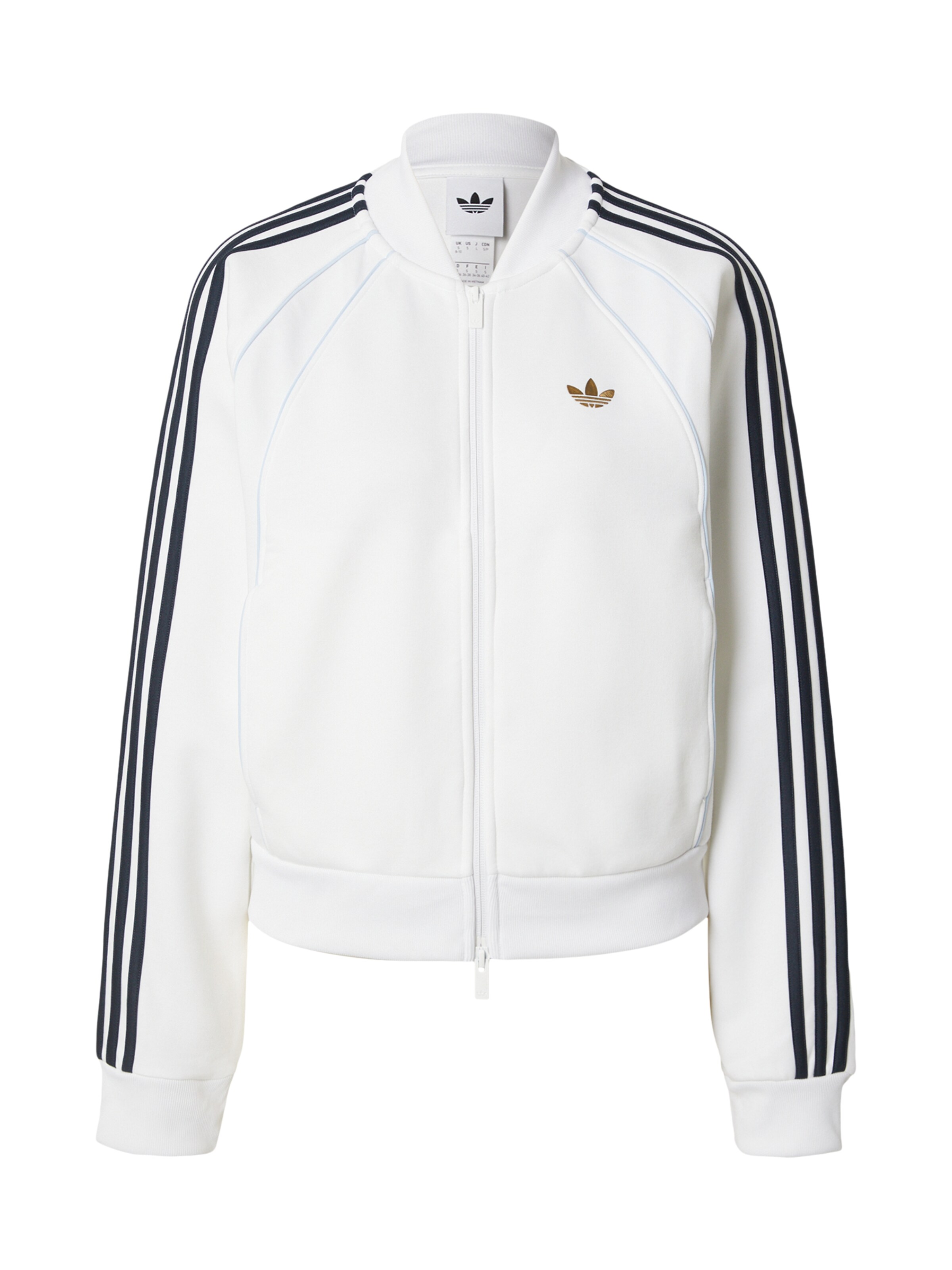 ADIDAS ORIGINALS Tepláková bunda - Biela: predná strana