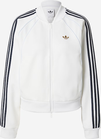 ADIDAS ORIGINALS Tepláková bunda - Biela: predná strana