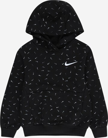 Bluză de molton de la Nike Sportswear pe negru: față