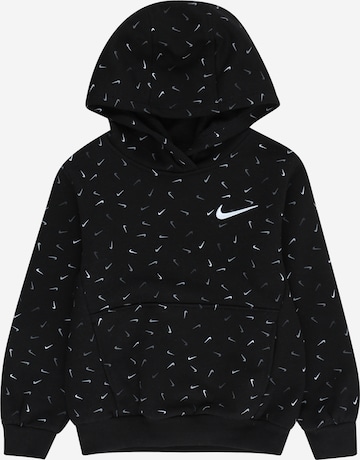 Nike Sportswear Μπλούζα φούτερ σε μαύρο: μπροστά