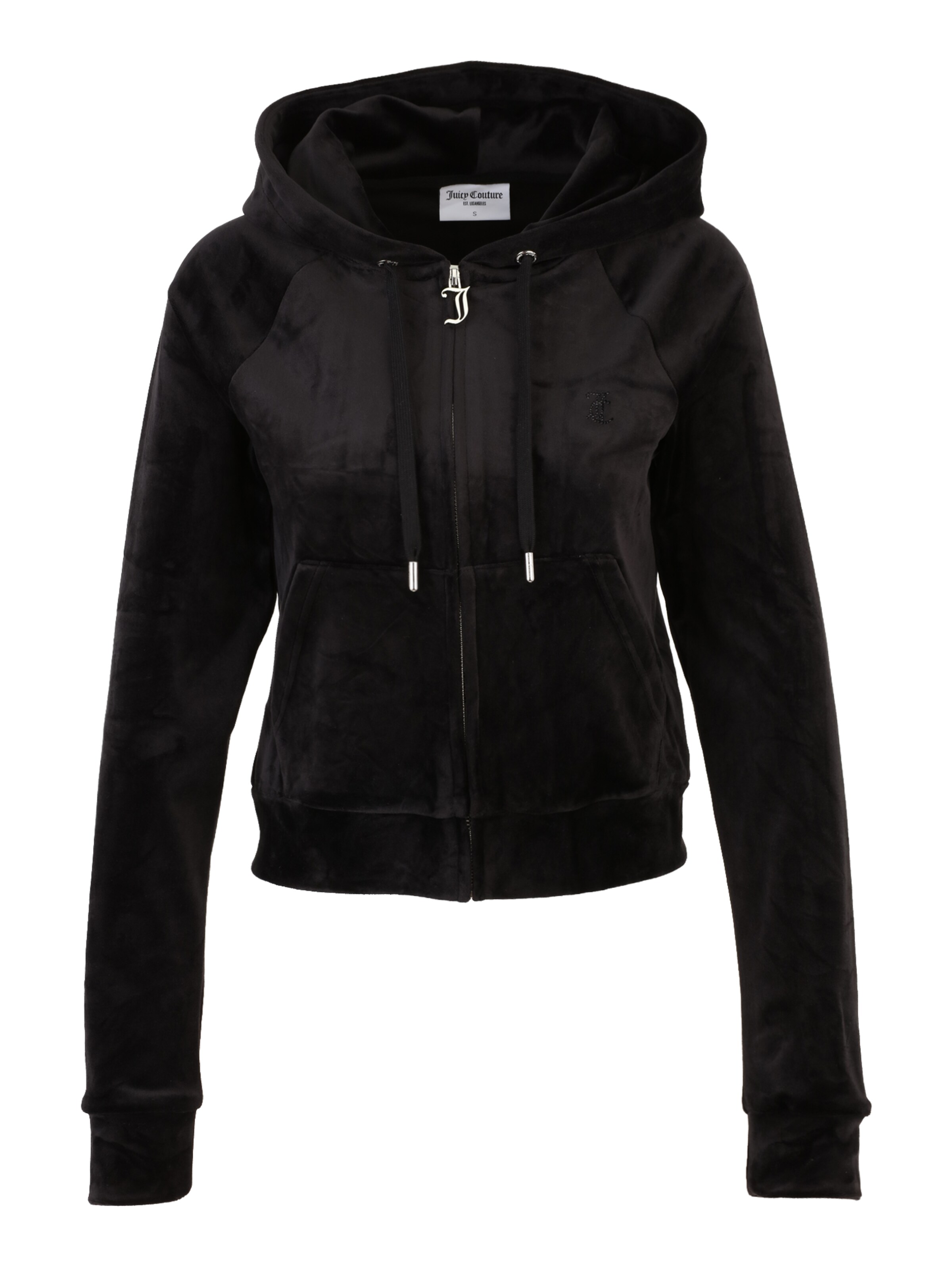 Juicy Couture Petite Zip-Up Hoodie 'MADISON' in Black: front