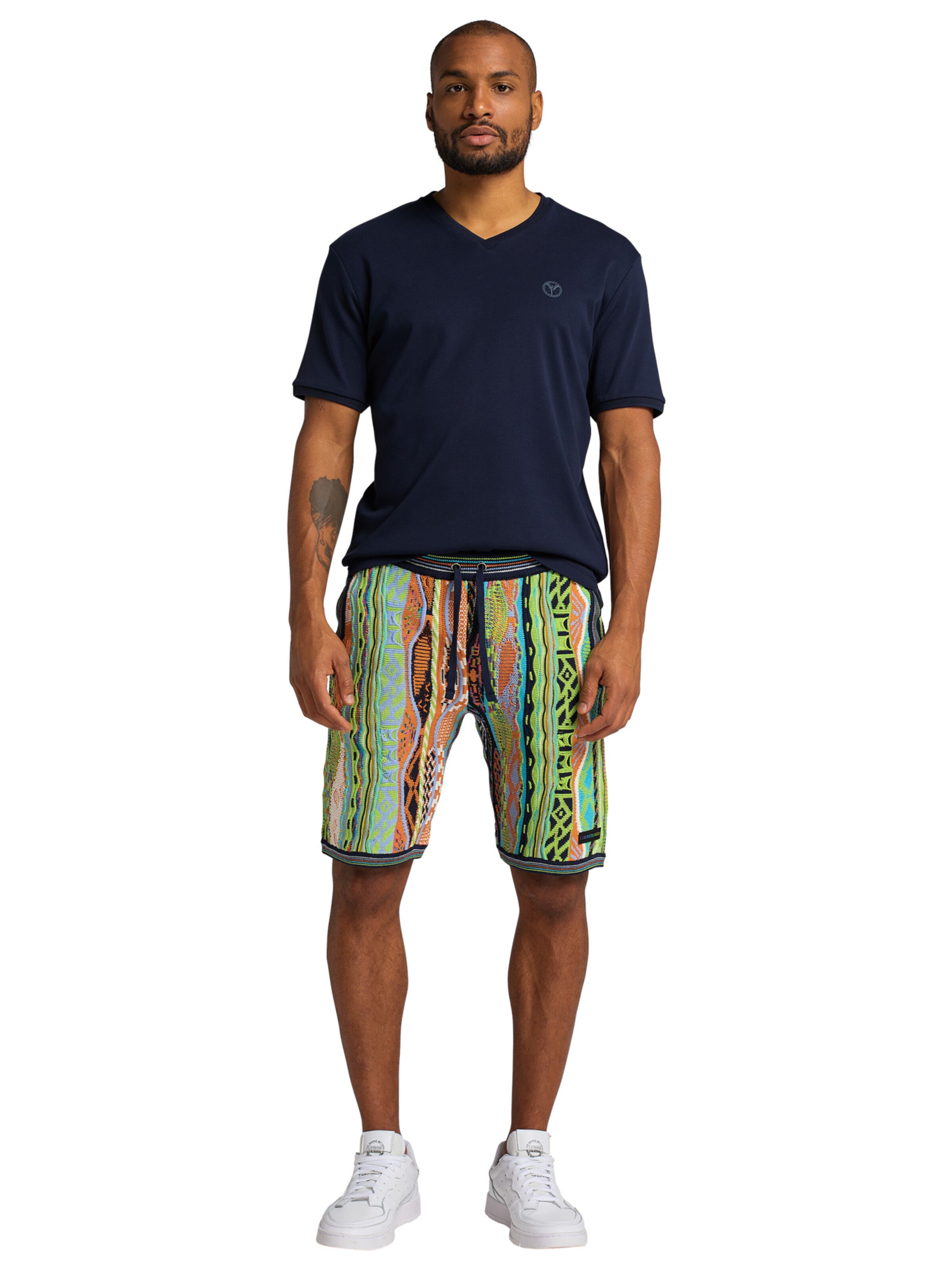 Carlo Colucci Regular Hose 'Cucuzza' in Mischfarben