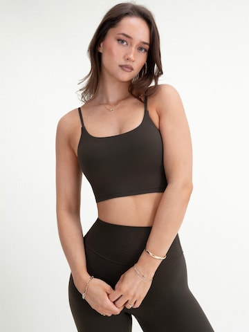 Antheia Bustier Sport bh 'Sports Bra Espresso' in Bruin