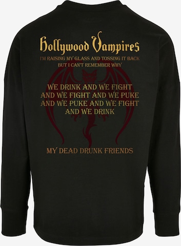Merchcode Shirt 'Hollywood Vampires - Drink Fight Puke' in Zwart