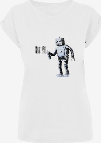 T-shirt 'Barcode Robot' Merchcode en blanc : devant