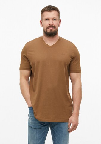 s.Oliver Men Tall Sizes T-Shirt in Braun: Vorderseite