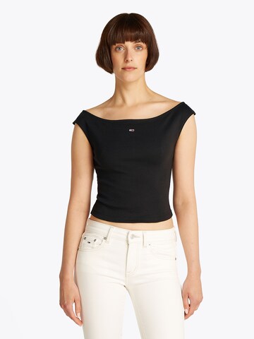 Top di Tommy Jeans in nero: frontale