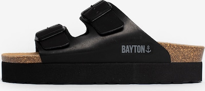 Bayton Pantoletter 'Japet' i lysegrå / sort, Produktvisning