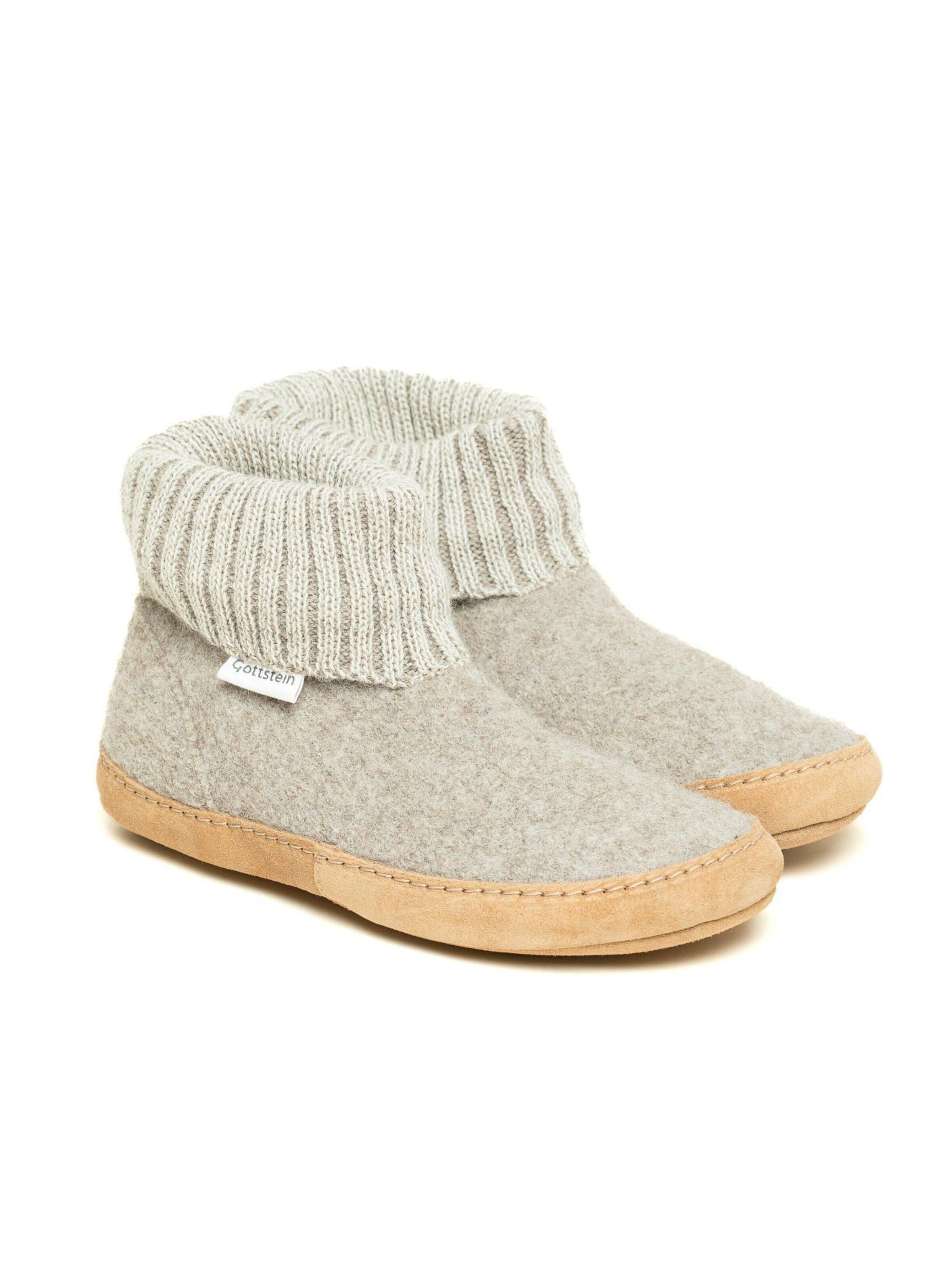 Gottstein Slippers 'Hüttenschuhe Dakota' in Beige