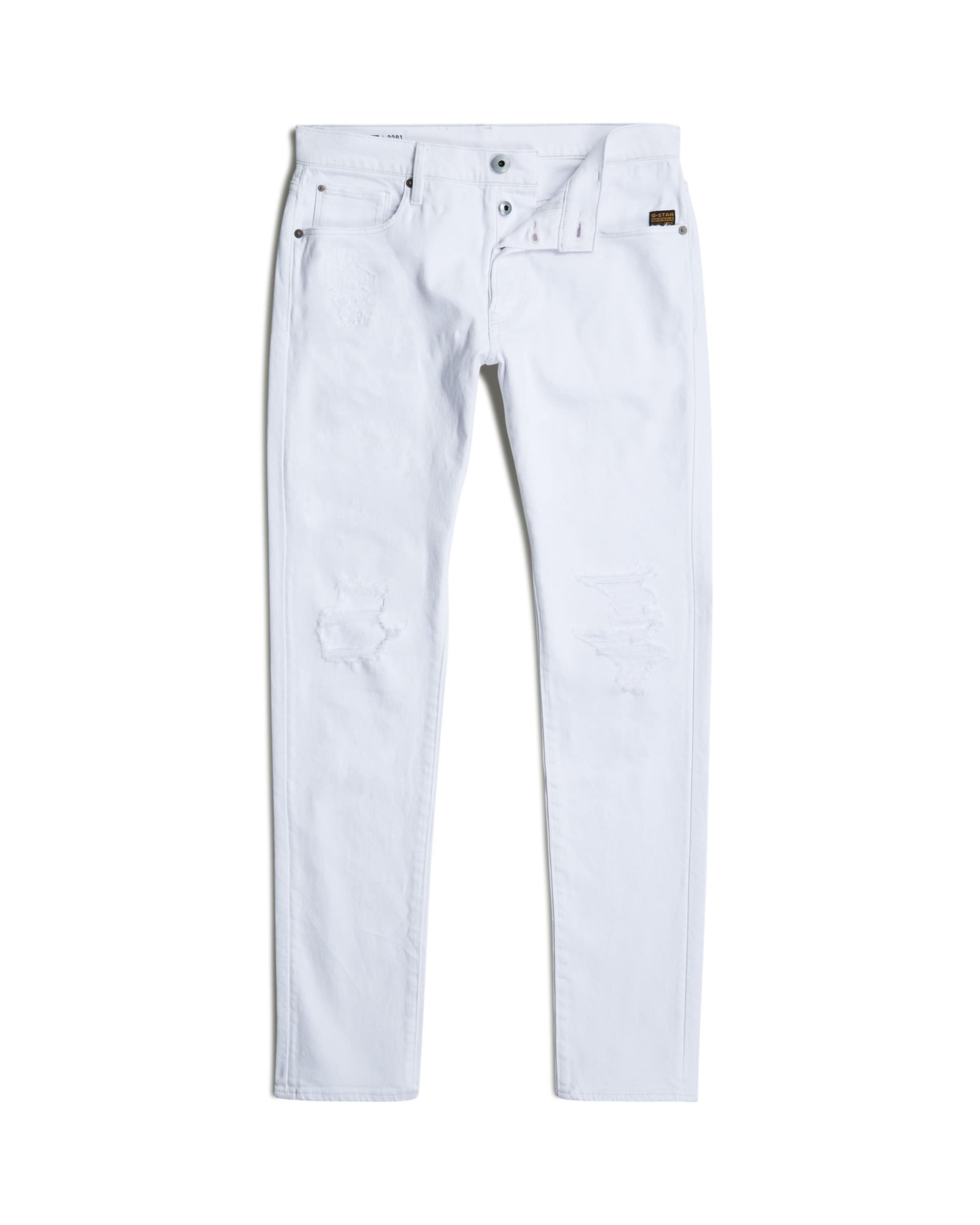G-STAR Slimfit Jeans in Wit: voorkant