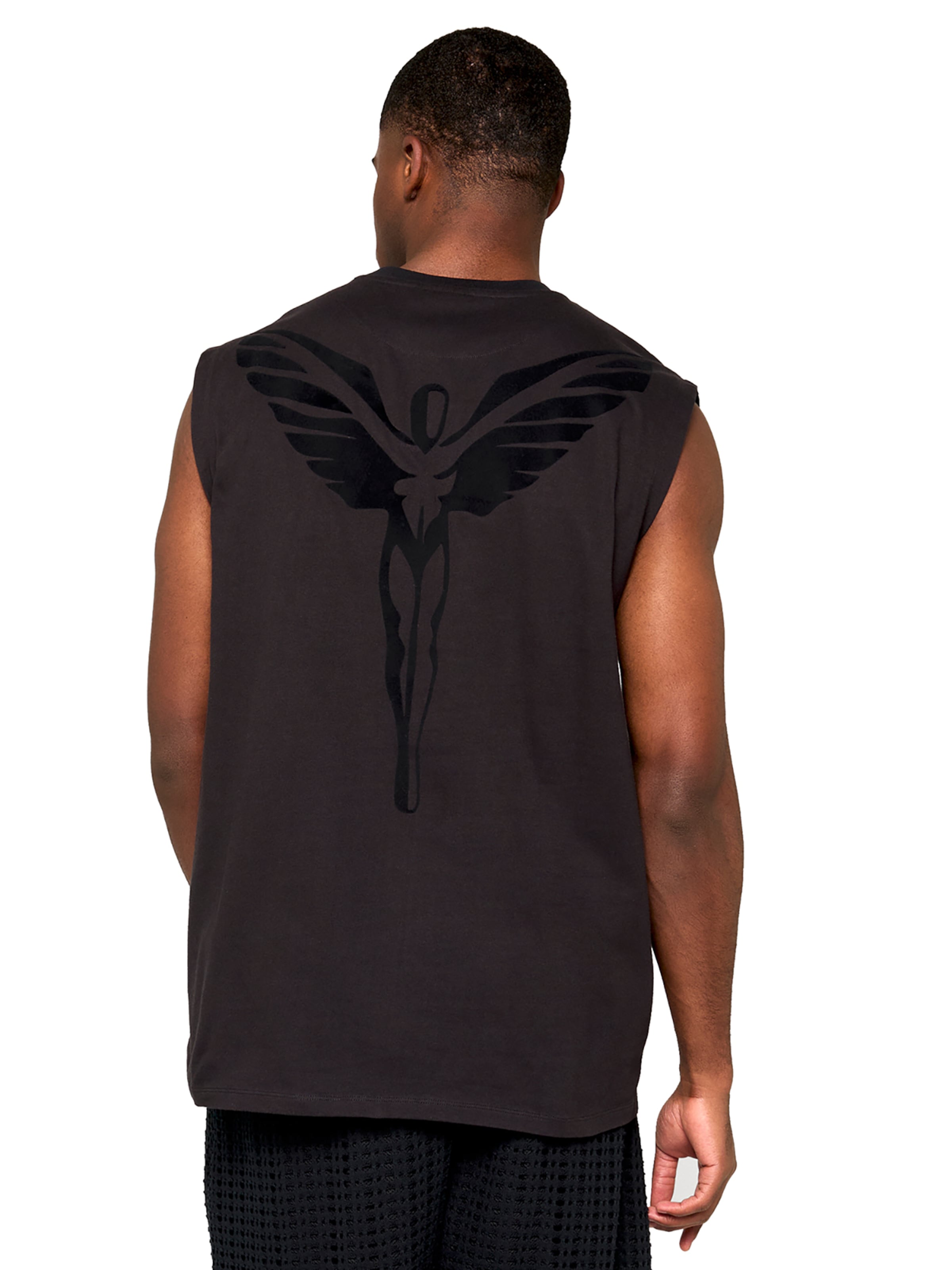 Colucci Shirt 'Backprint Muscle' in Black: front