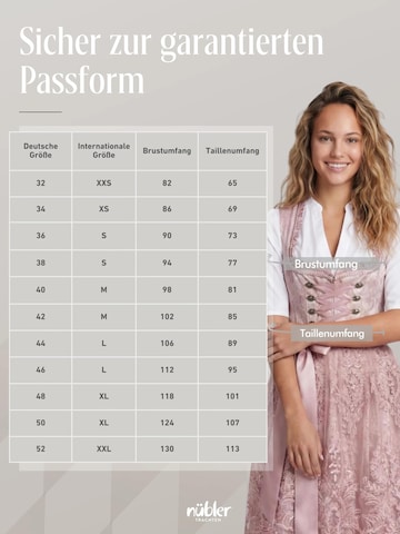Trachtenhof Nübler Dirndl 'Dirndl mini Karoline'‌‌‌‌ in Beige