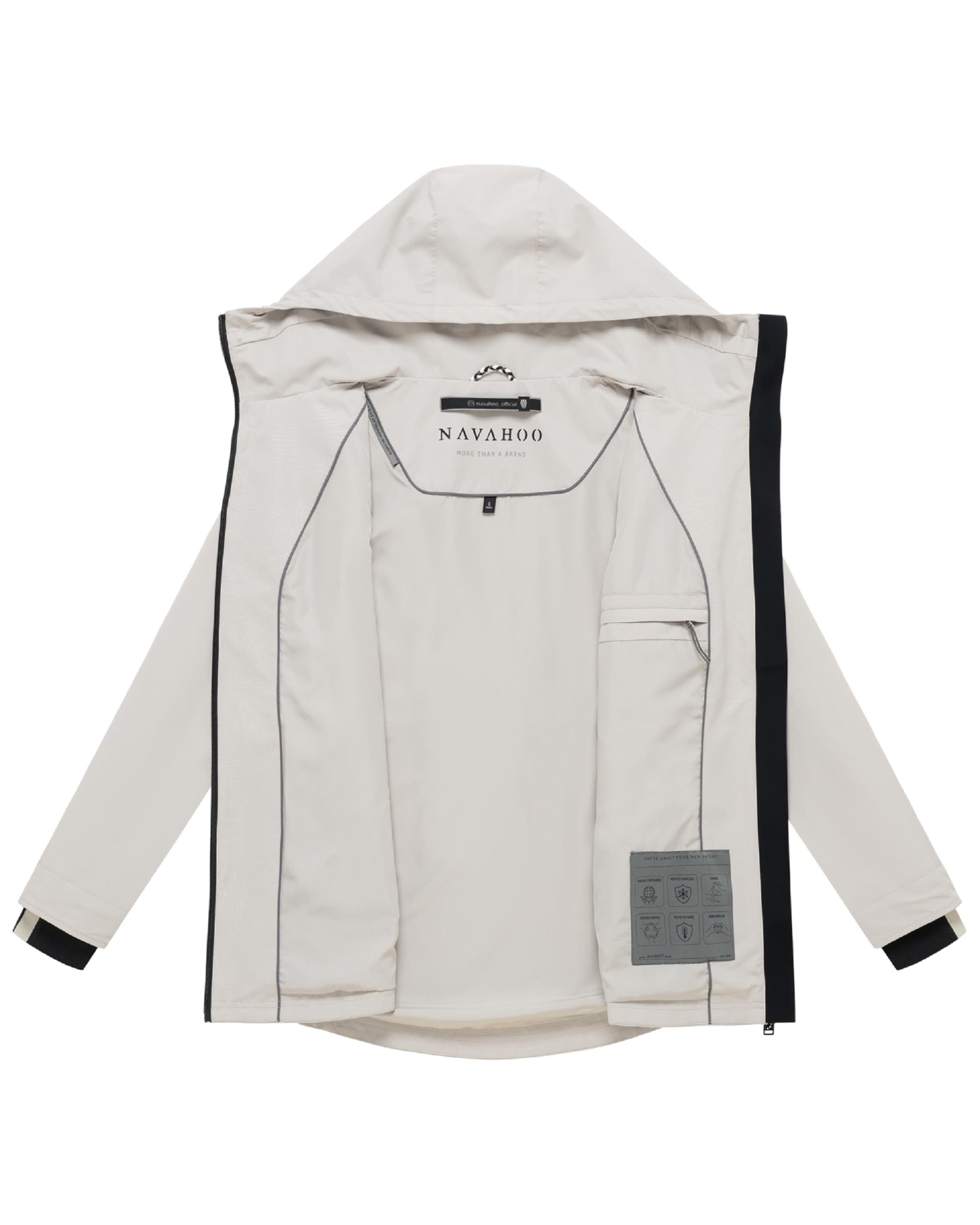 NAVAHOO Between-seasons parka 'Blumentanz 14' in Beige