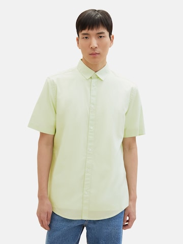 TOM TAILOR Comfort fit Button Up Shirt in Green