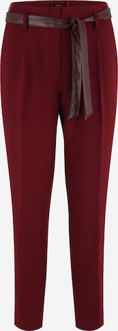 MORE & MORE Regular Trousers with creases in Red: front