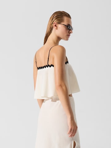 Karl Lagerfeld Bikini zgornji del | bela barva