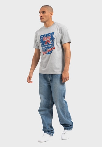 Oldskull Shirt 'Wrldvibe Surf Dreams' in Grijs