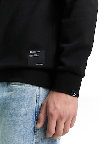TOM TAILOR DENIM Sweatshirt in Black