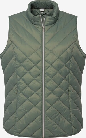 Ulla Popken Bodywarmer in Groen: voorkant