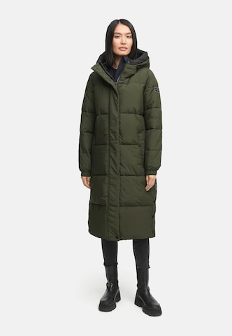 NAVAHOO Mantel 'Taublüte XIV' in Grün: Vorderseite