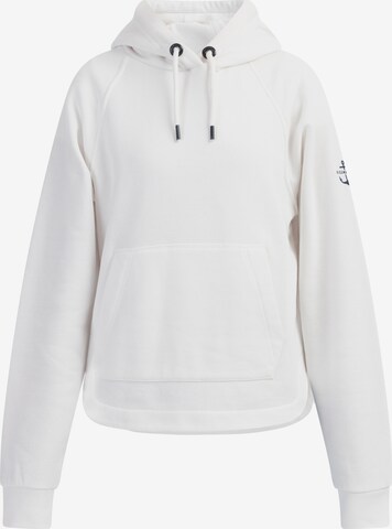 Sweat-shirt DreiMaster Maritim en blanc : devant