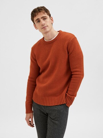 SELECTED HOMME Pullover i orange: forside