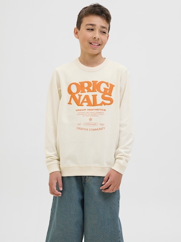 Jack & Jones Junior Sweatshirt in Beige: voorkant