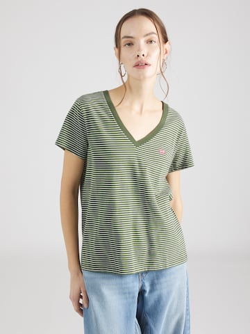 LEVI'S ® Футболка 'Perfect Vneck' в Зеленый: спереди