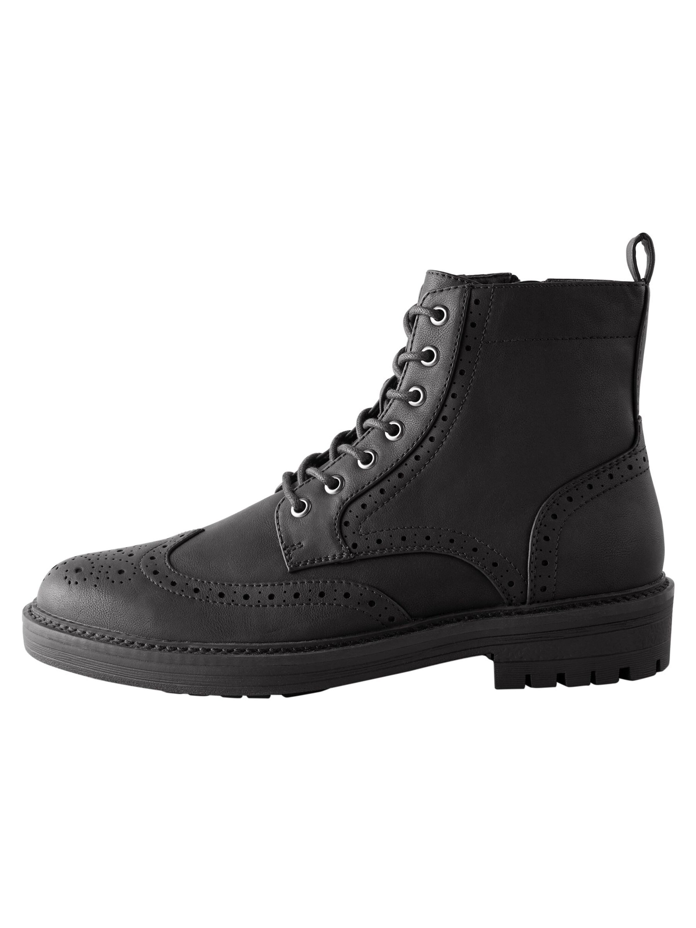 Next Šnurovacie čižmy - Čierna: predná strana