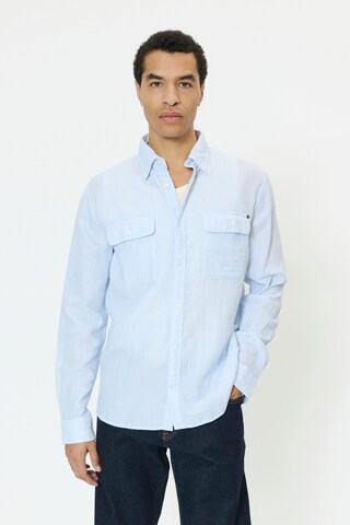 Matinique Regular fit Button Up Shirt 'Christaldo P Heritage' in Blue: front