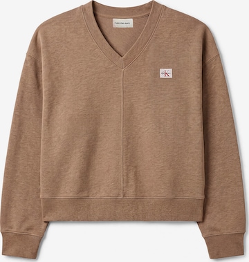 Calvin Klein Jeans Sweatshirt in Beige: front