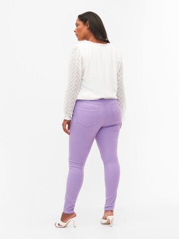 Zizzi Slimfit Jeans i lilla