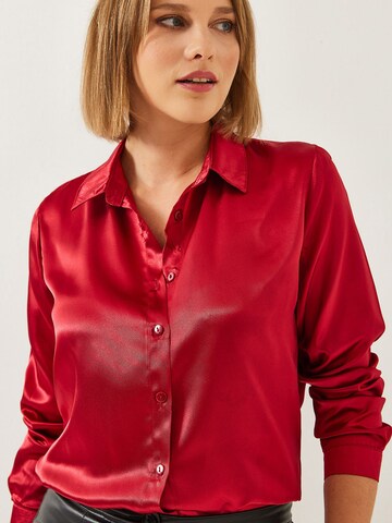 Bianco Lucci Blouse in Rood