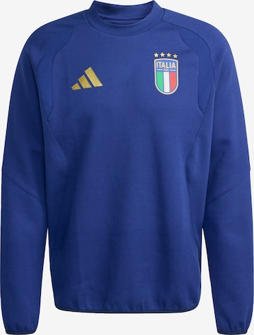 ADIDAS PERFORMANCE - Sweatshirt 'Italy Tiro Travel Crew' em azul: frente