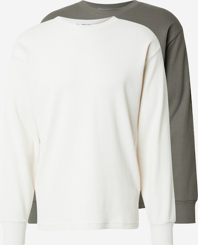 Marškinėliai 'Miko' iš ABOUT YOU, spalva – gelsvai pilka spalva / tamsiai pilka, Prekių apžvalga