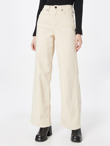 Calvin Klein Zvonové kalhoty Džíny – béžová: přední strana