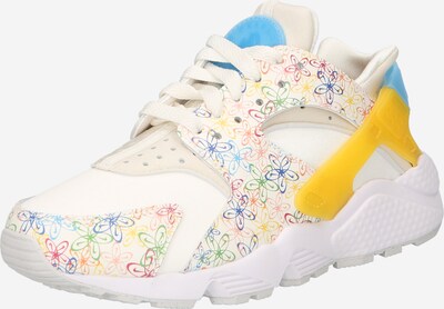 Nike Sportswear Zemie brīvā laika apavi 'Air Huarache', krāsa - krēmkrāsas / tumši zils / dzeltens / zaļš, Preces skats
