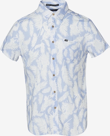 KOROSHI Regular fit Button Up Shirt in Blue: front