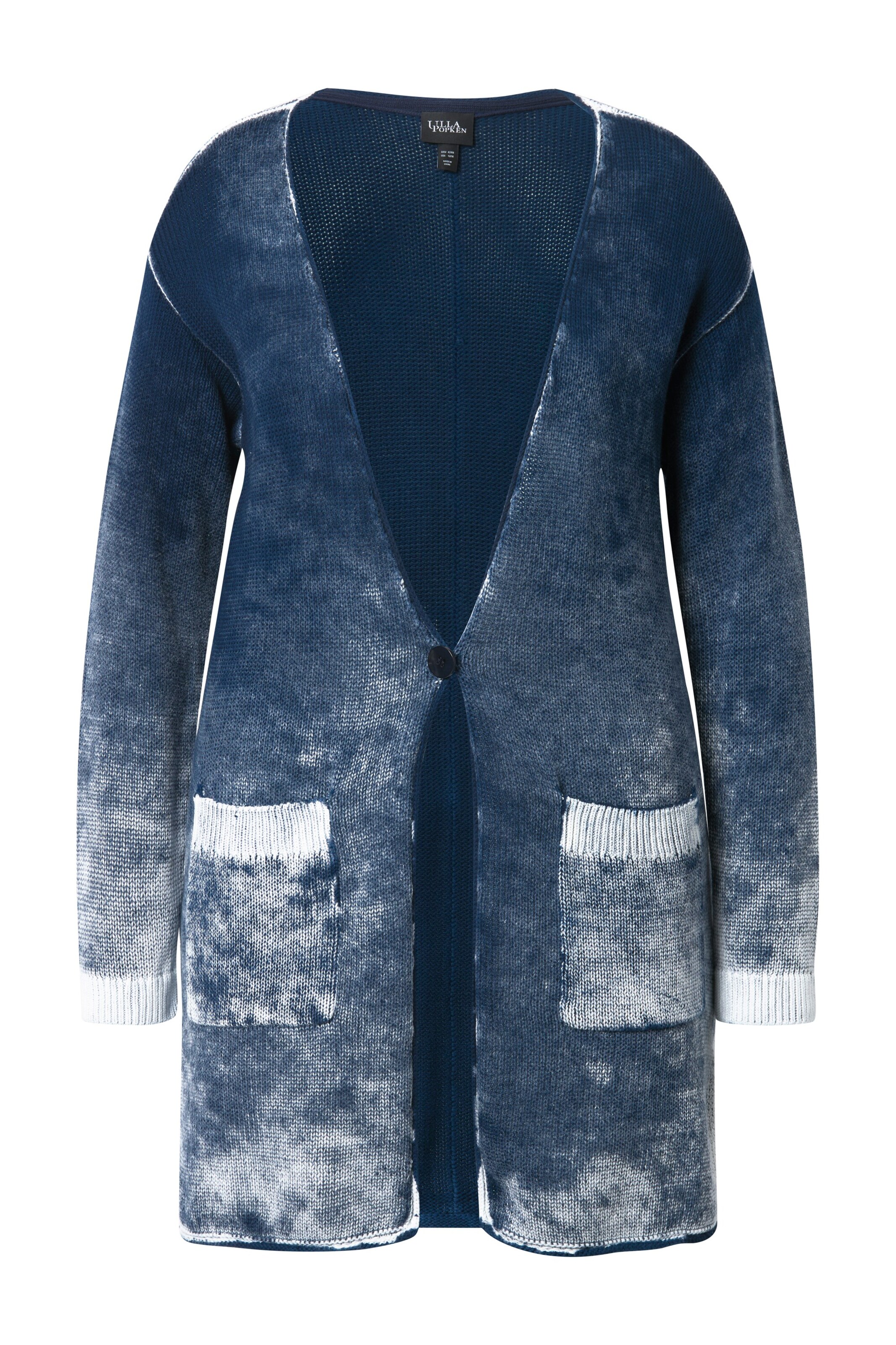 Ulla Popken Strickjacke in Blau: Vorderseite