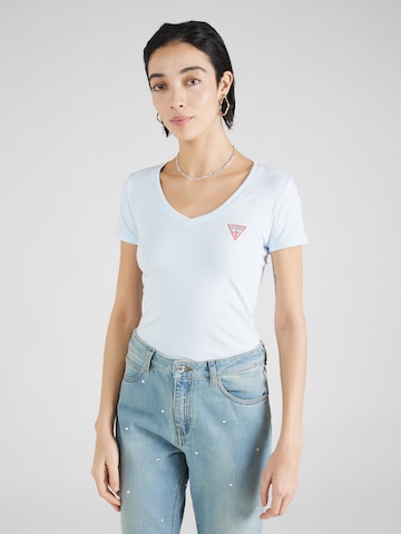 T-shirt GUESS en bleu : devant