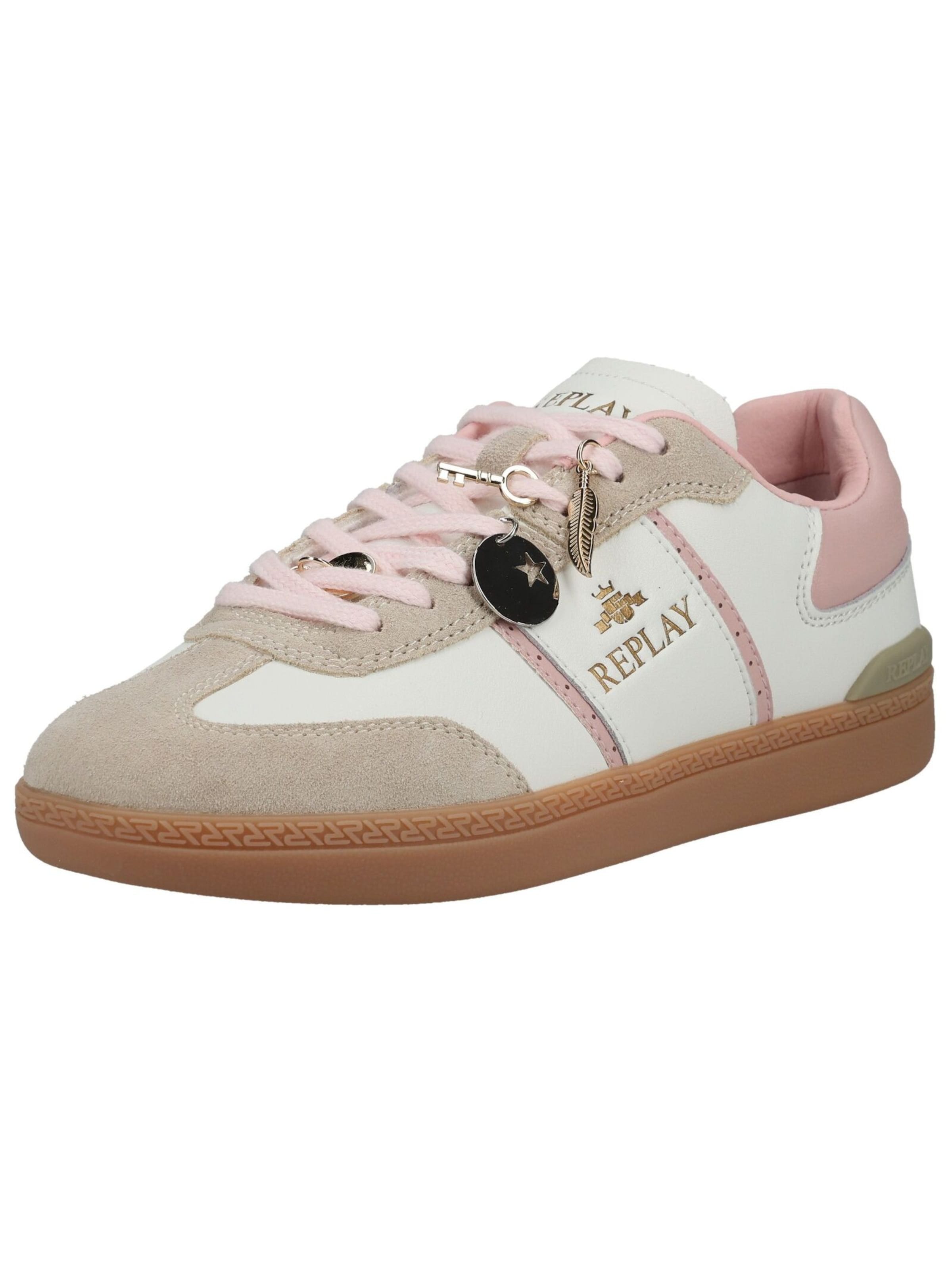 REPLAY Platform trainers in Gold / Taupe / Rose / White, Item view