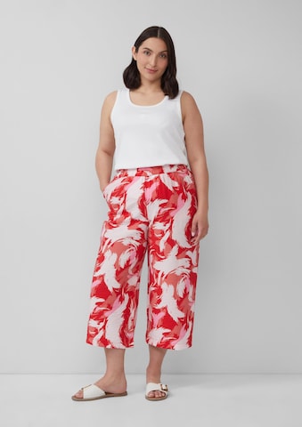 s.Oliver Wide leg Broek in Rood