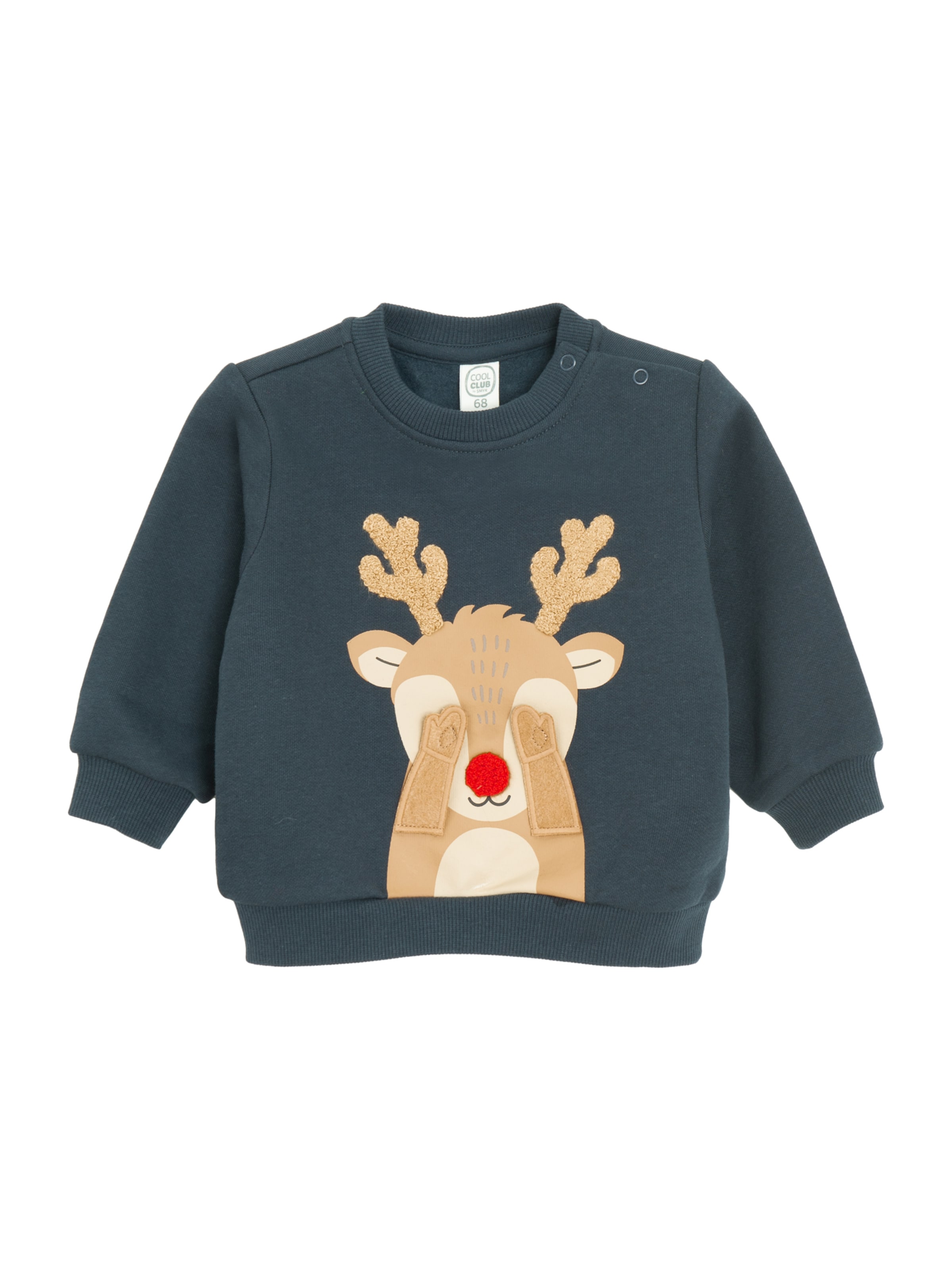 Cool Club - Sudadera con cremallera en azul: frente