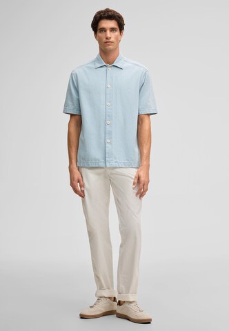 STRELLSON Comfort fit Button Up Shirt 'Navi' in Blue