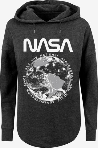 F4NT4STIC Sweatshirt 'NASA Planet Earth' in Grijs: voorkant
