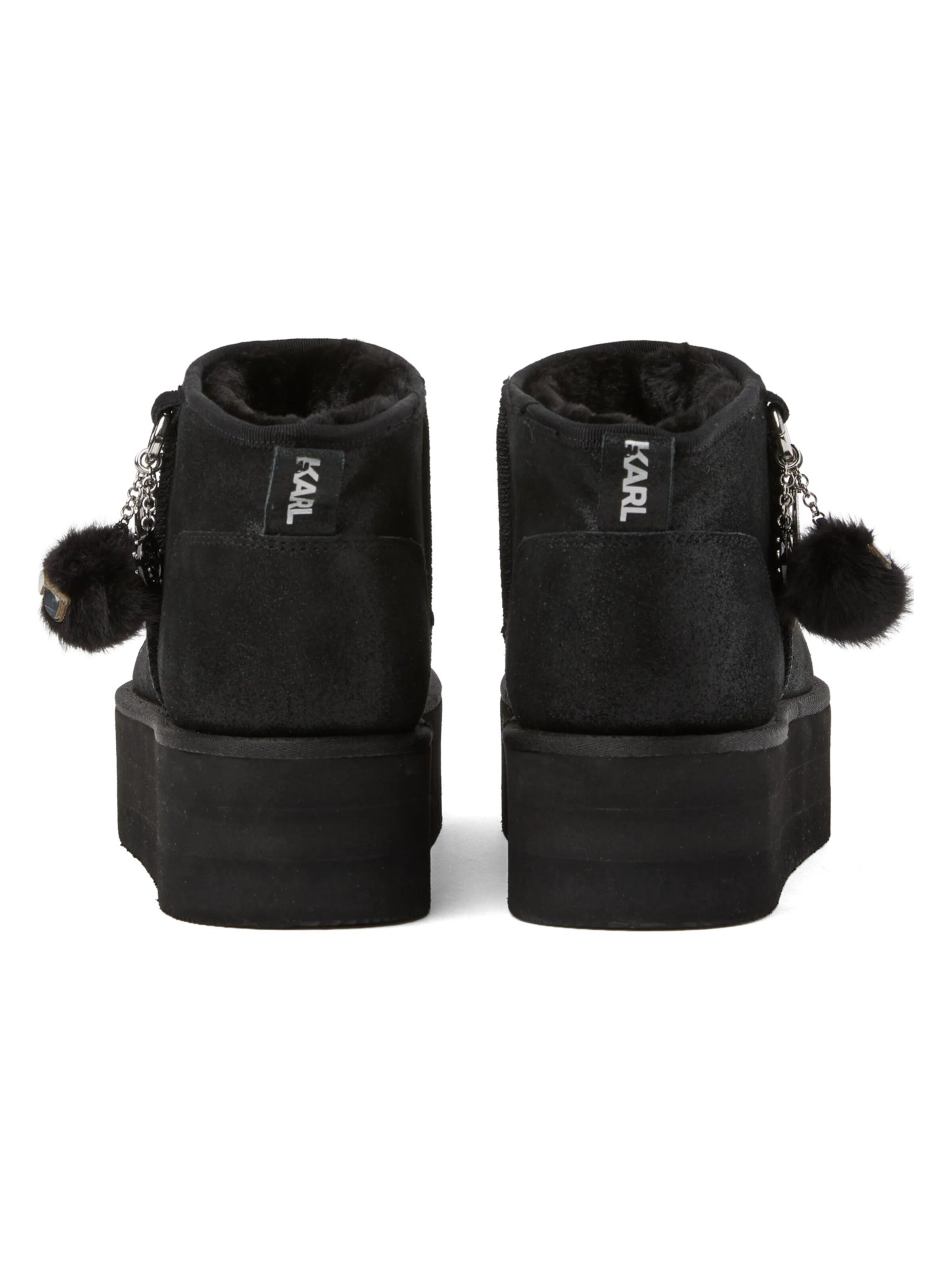 Botine 'Ikon' de la Karl Lagerfeld pe negru
