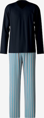 CALIDA Pyjama lang 'Cotton Special' in Blau: Vorderseite